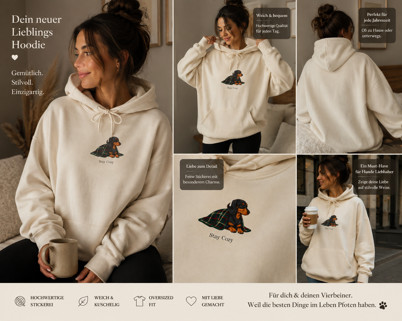 Stay Cozy Dackel - Unisex Hoodie